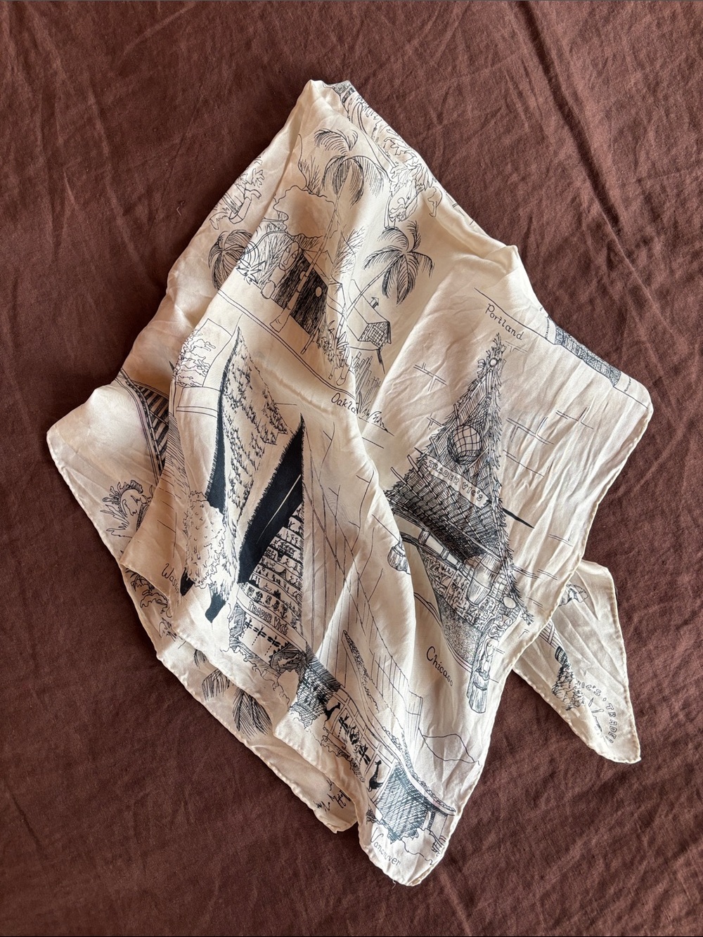 Vintage 1958 Trader Vic’s Silk Scarf